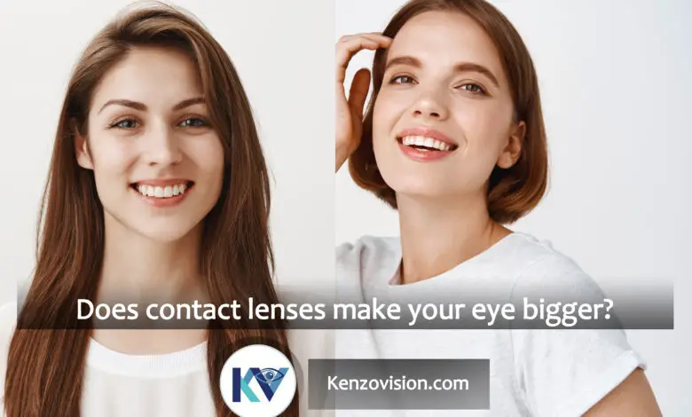Does contact lenses make your eye bigger?