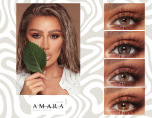 Amara colored contact lenses before and after