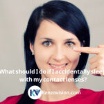 What should I do if I accidentally sleep with my contact lenses?